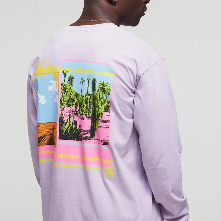 Stussy Palm Desert Pigment Dyed Long Sleeve Tee-3