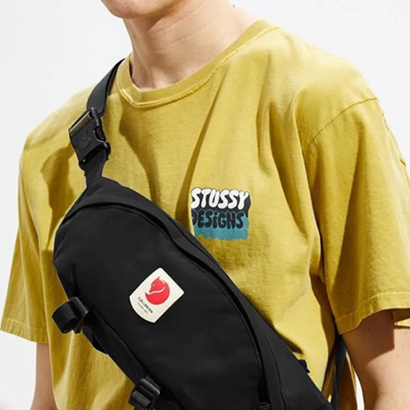 Fjallraven Nylon Fanny Pack Sling Bags Unisex Black-5