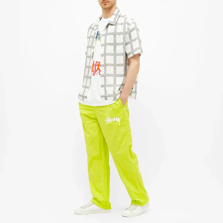 Nike X Stussy X Nike Co branded Series Knitted Sweatpants Unisex Yellow-5