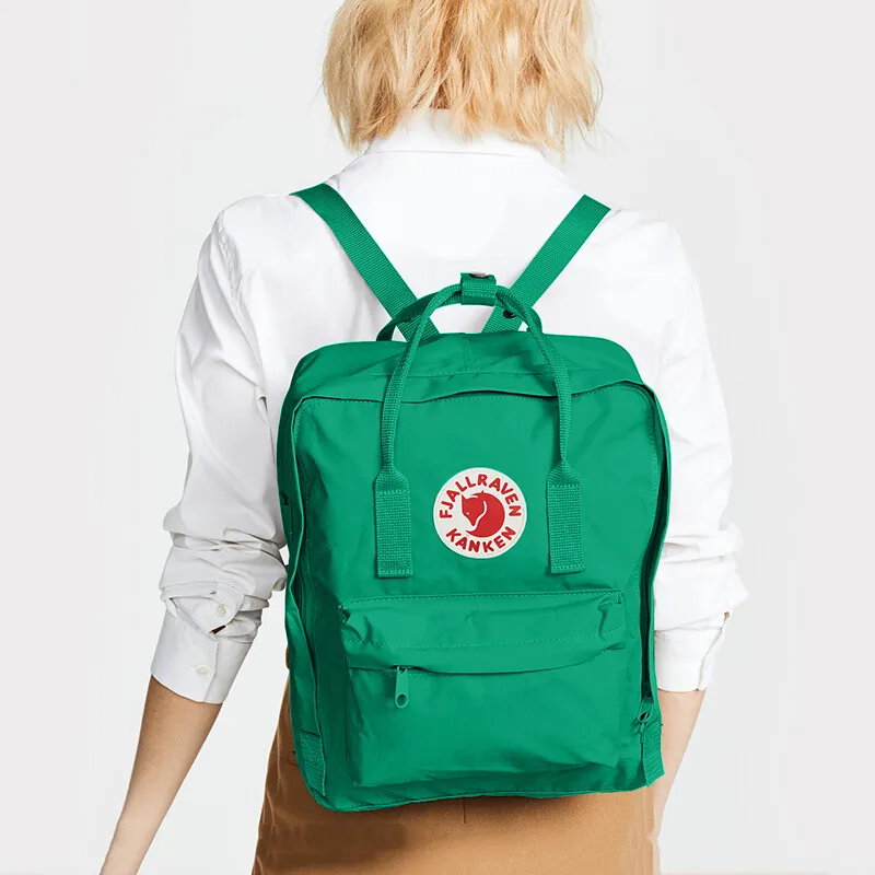 Fjallraven Kanken Nylon Backpack Regular Women's Water Duck Green-4
