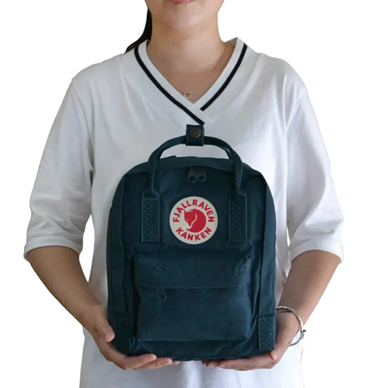 Fjallraven Kanken Vinylon Backpack Small Size Unisex Royal Blue-4