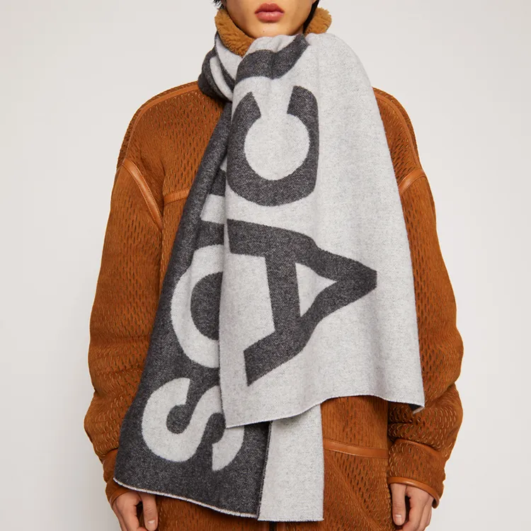 Acne Studios Logo Jacquard Scarf-2