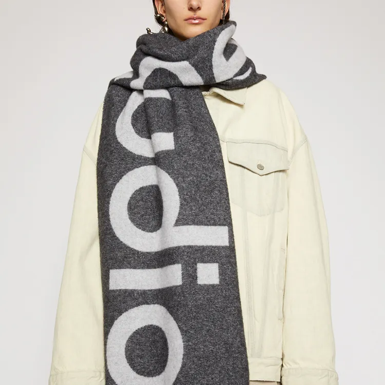 Acne Studios Logo Jacquard Scarf-3