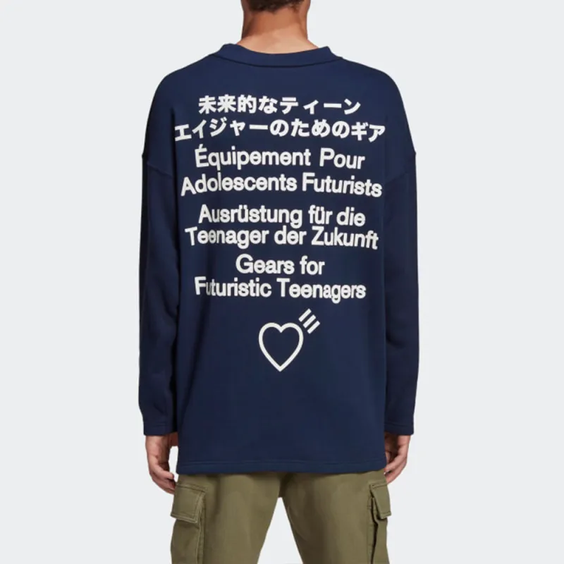 Human Made X Adidas Originals HUMAN MADE Collaboration Sweatshirts Men College Navy-3