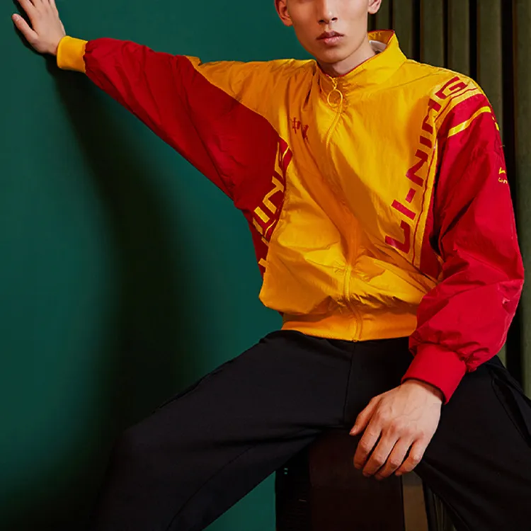 LiNing Jackets Men Pink Butterfly Yellow-5