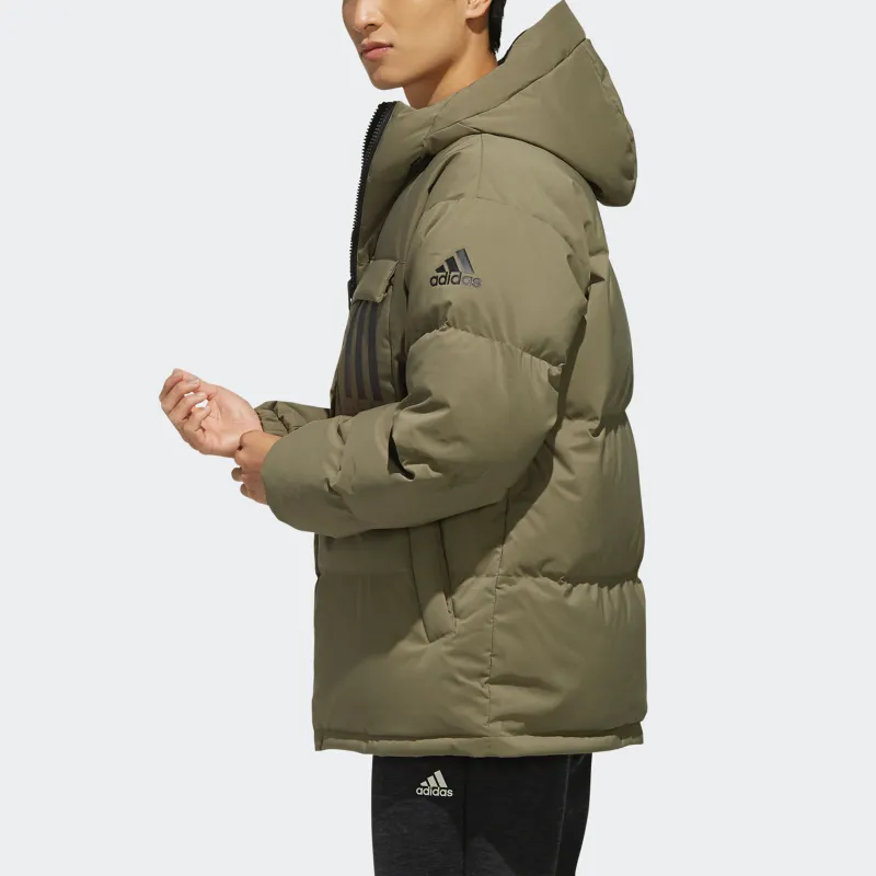 Adidas Down Jacket Men's Khaki Brown-5