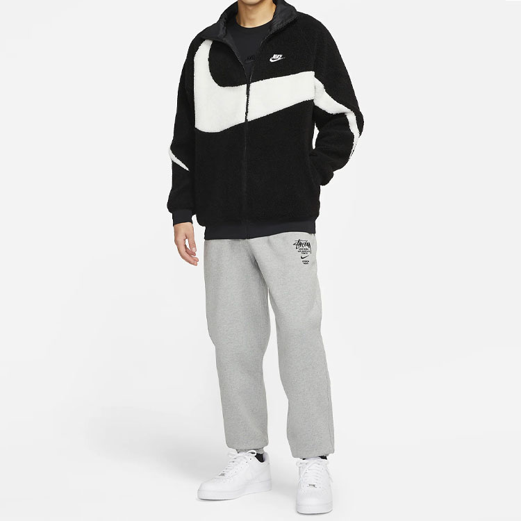 Nike Velvet Jackets Men Black/White XL - POIZON