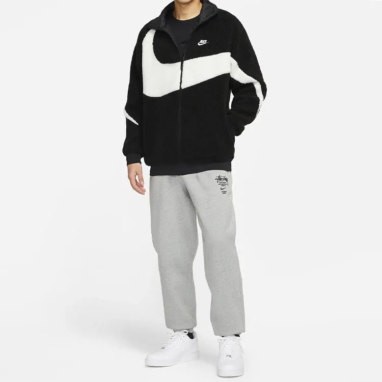 Nike Velvet Jackets Men Black/White-2