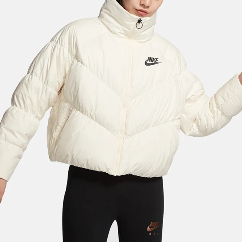Nike Down Jacket Asia Version Winter Women's Light Ivory White-4