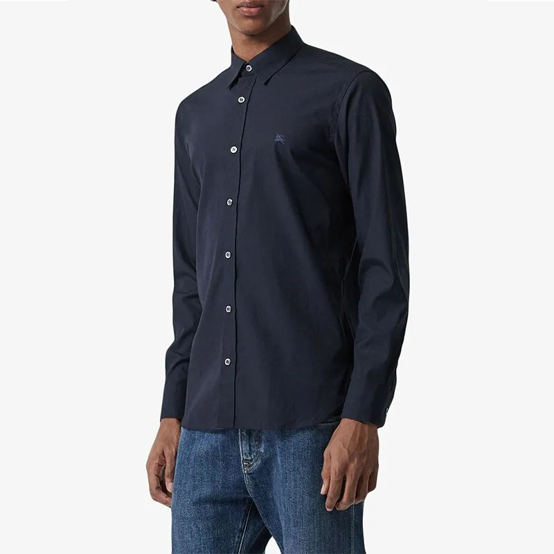 Burberry Shirts Men Dark Blue-2