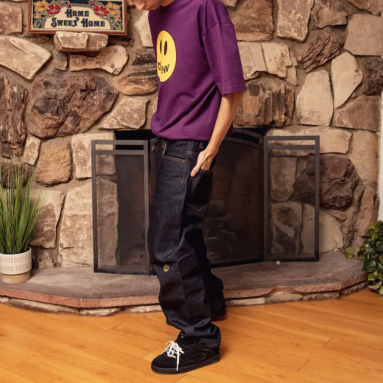 Drew House Smiley Collection T Shirt Unisex Purple-5
