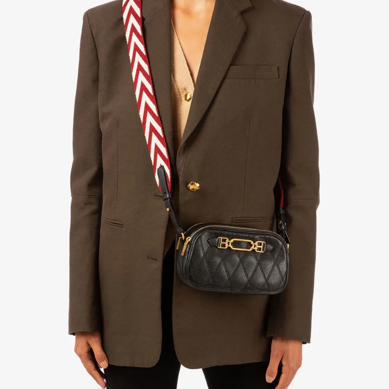 BALLY Vestige Cow Leather Shoulder Bag, Crossbody Bag Mini Women's Black-3