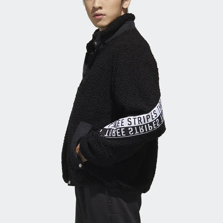 Adidas Velvet Jackets Men Black-4