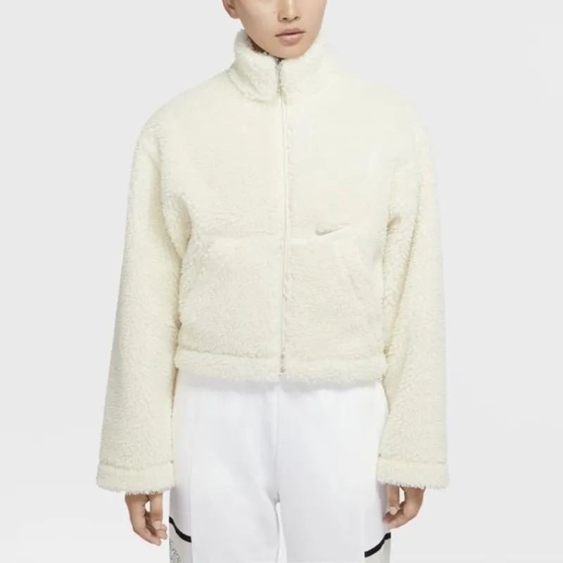 Nike Velvet Jackets Women's White-2