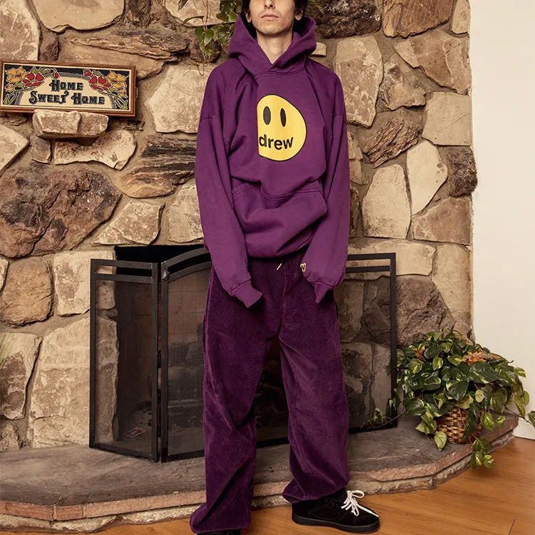 Drew House Smiley Collection Sweatshirts Unisex Purple-2