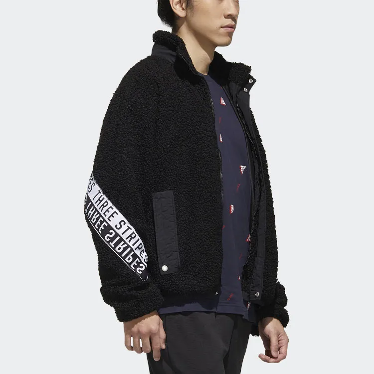 Adidas Velvet Jackets Men Black-5