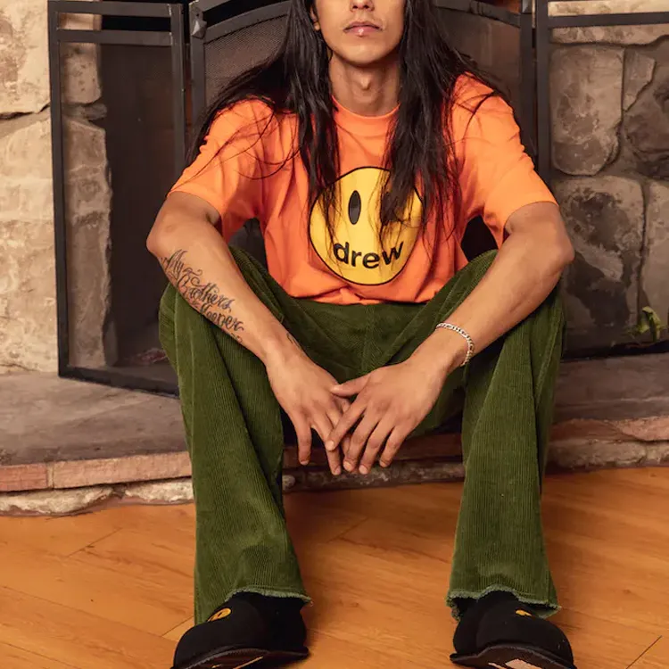 Drew House Smiley Collection T Shirt Unisex Orange-2