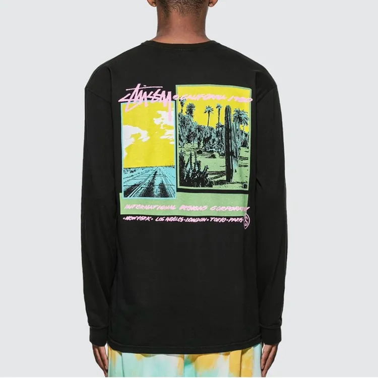 Stussy Palm Desert Pigment Dyed Long Sleeve Tee-4