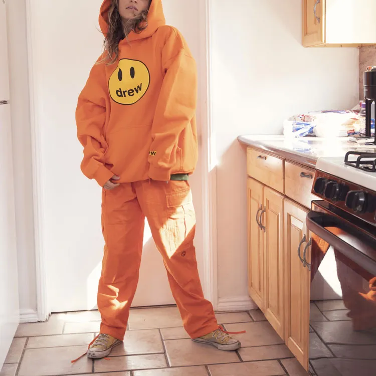 Drew House Smiley Collection Sweatshirts Unisex Orange-4