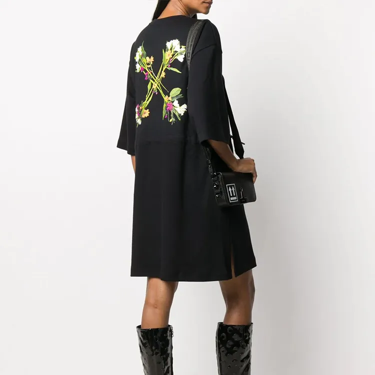 OFF WHITE FW20 Short Sleeved Dresses Women's Black-1