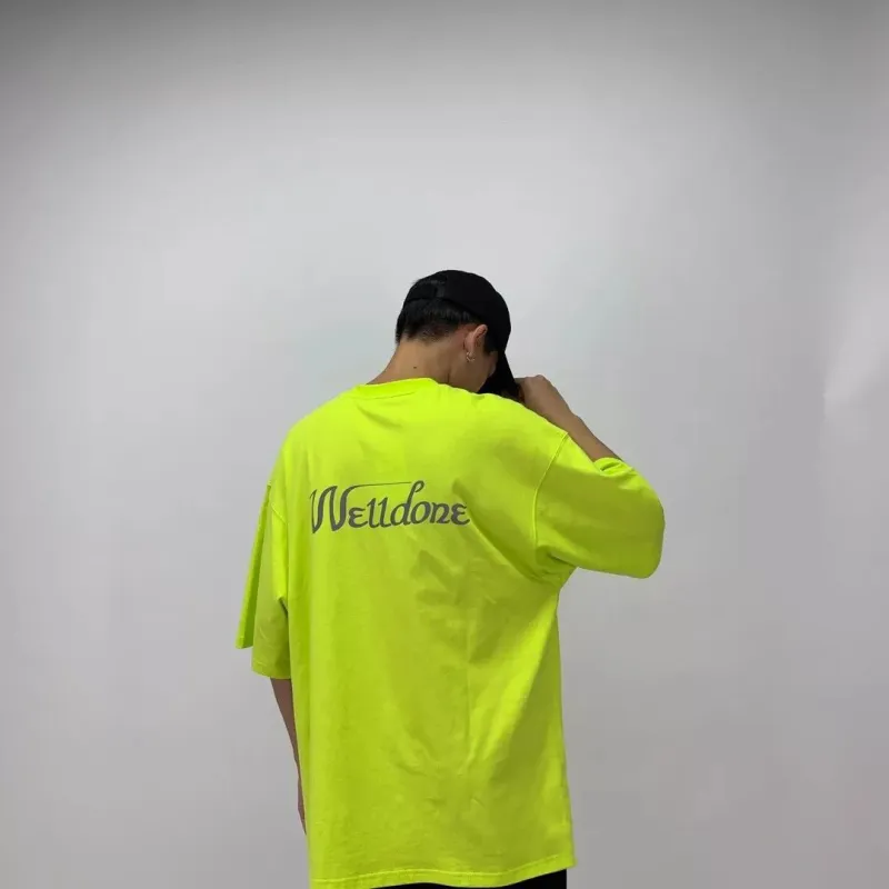 WE11DONE T Shirt Unisex Neon Green-3