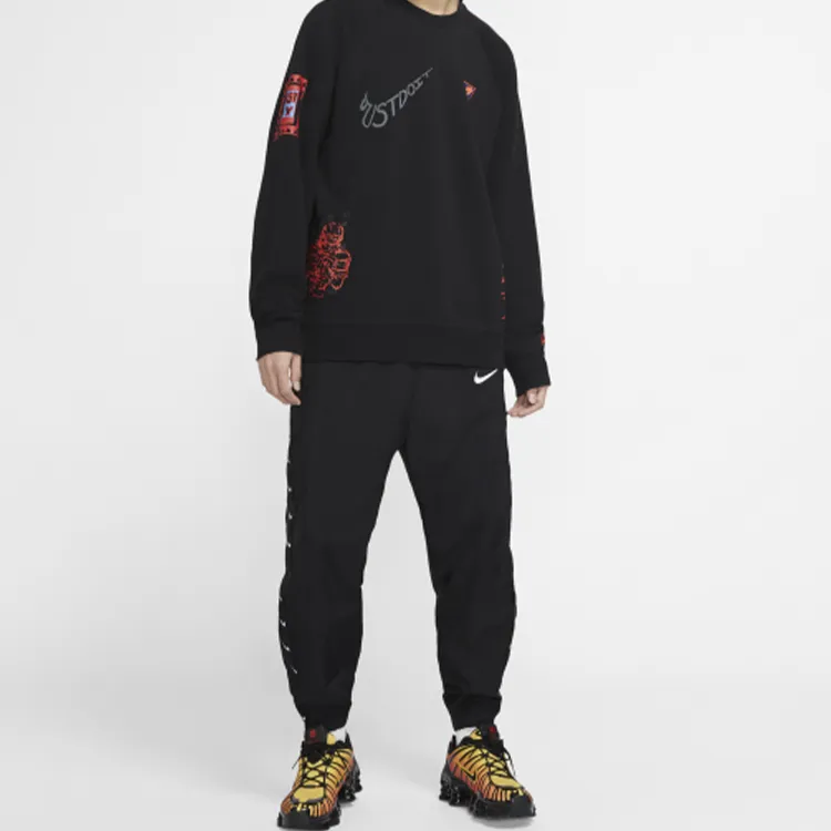Nike Sportswear NSW 3M Reflective Graffiti Print Hoodie Black-4