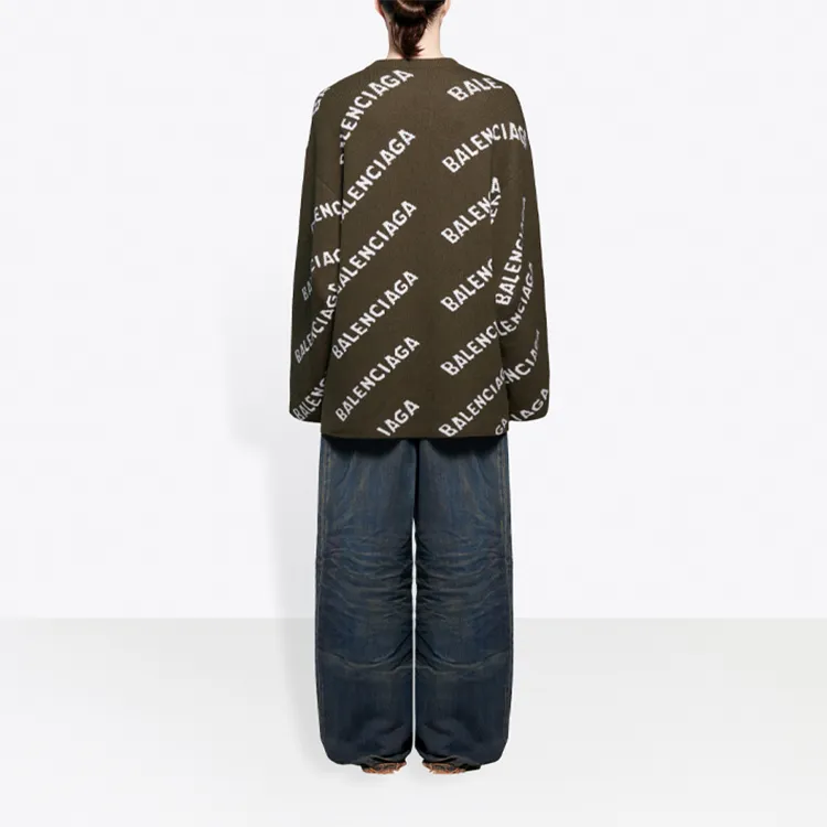 Balenciaga Allover Logo Crewneck-3
