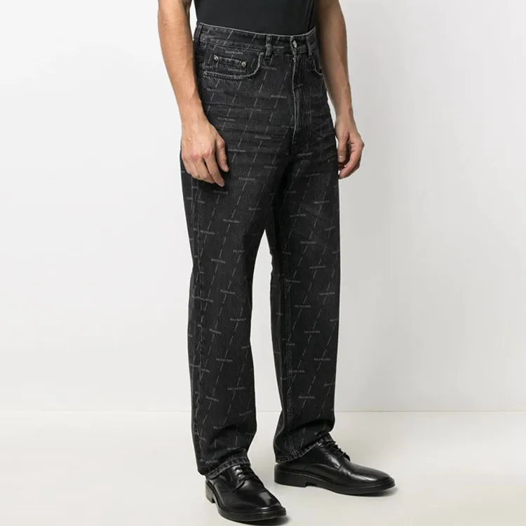Balenciaga Jeans Regular Fit Men's Denim Black-1