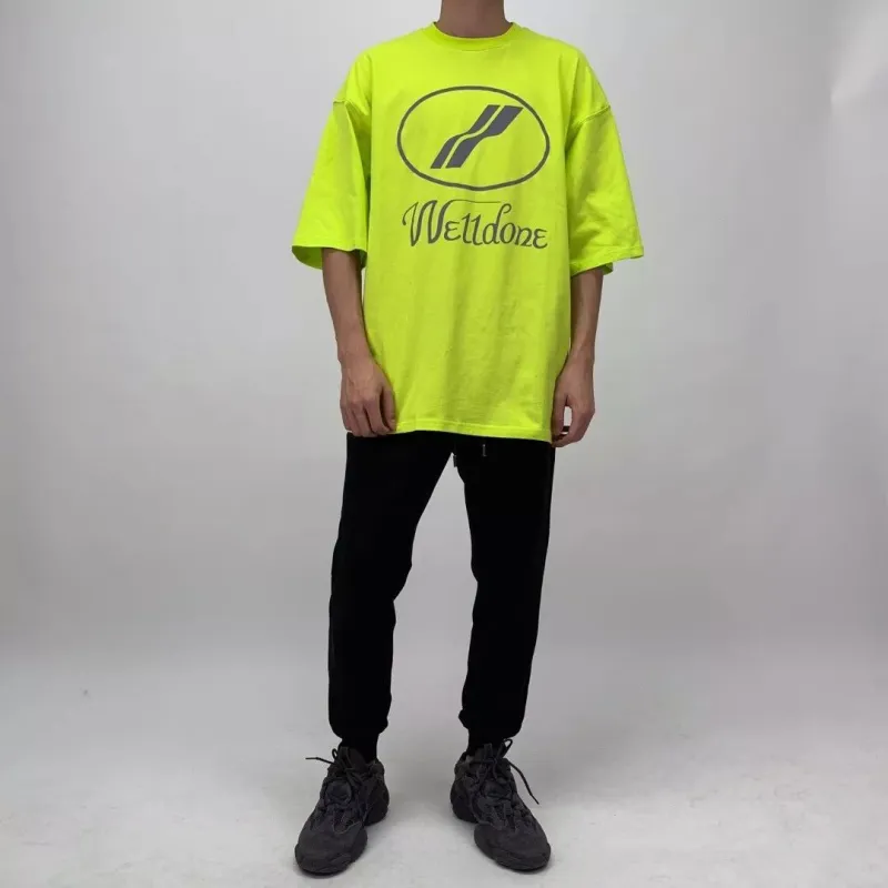 WE11DONE T Shirt Unisex Neon Green-2