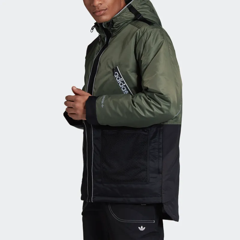 Adidas Originals Adventure Down Jacket Men's Black Green-4