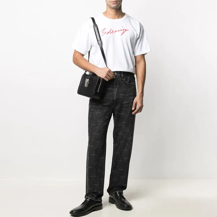 Balenciaga Jeans Regular Fit Men's Denim Black-3