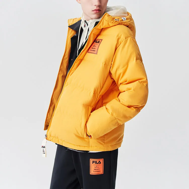 Mihara Yasuhiro X FILA MIHARA YASUHIRO Collaboration Collection Down Jackets Men Mango Gold Yellow-4