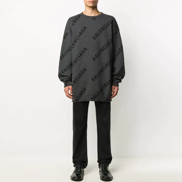 Balenciaga Sweaters Men Gray-2