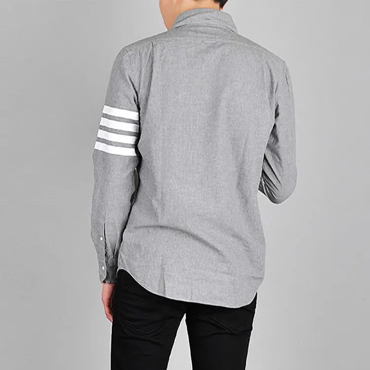 THOM BROWNE 4 Bar Denim Shirt-3
