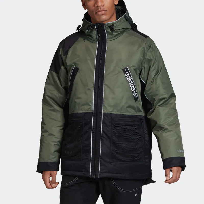 Adidas Originals Adventure Down Jacket Men's Black Green-2