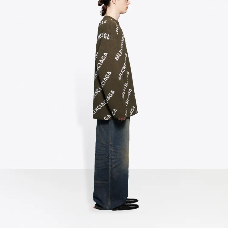 Balenciaga Allover Logo Crewneck-4