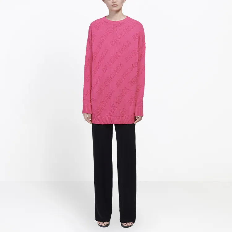 Balenciaga Loose Fit Sweater Women's Pink-3