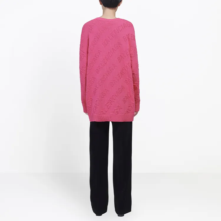 Balenciaga Loose Fit Sweater Women's Pink-2