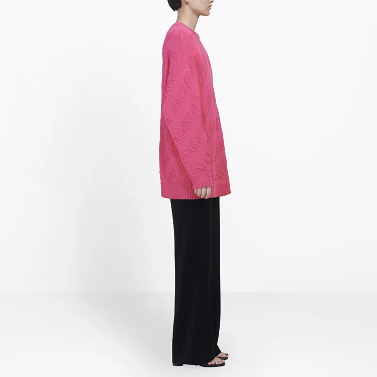 Balenciaga Loose Fit Sweater Women's Pink-4