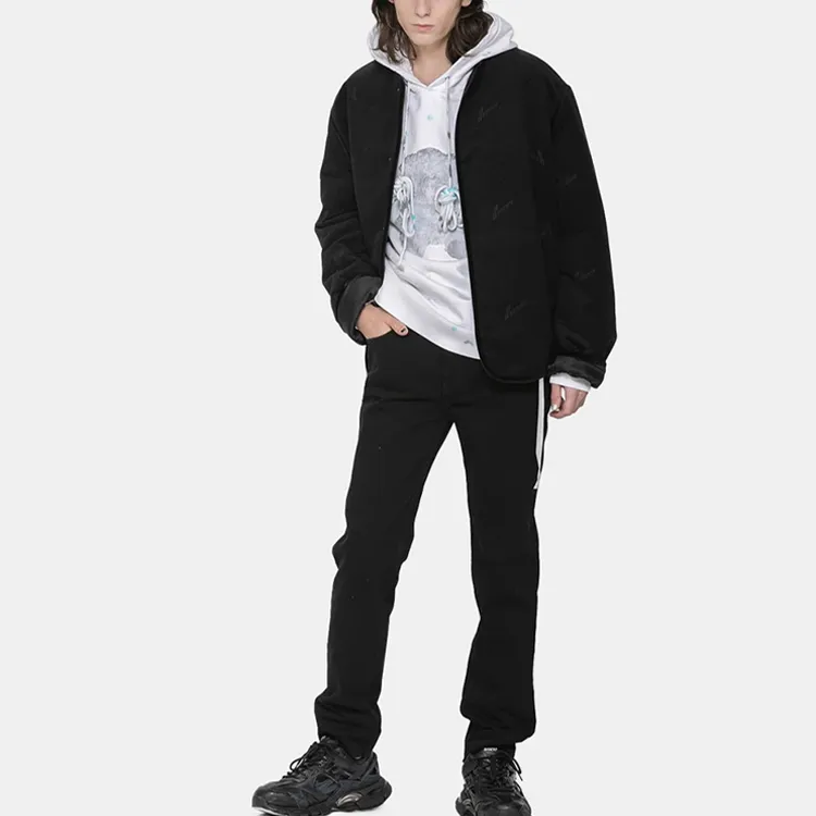WE11DONE Pearl Necklace Teddy Hoodie-2