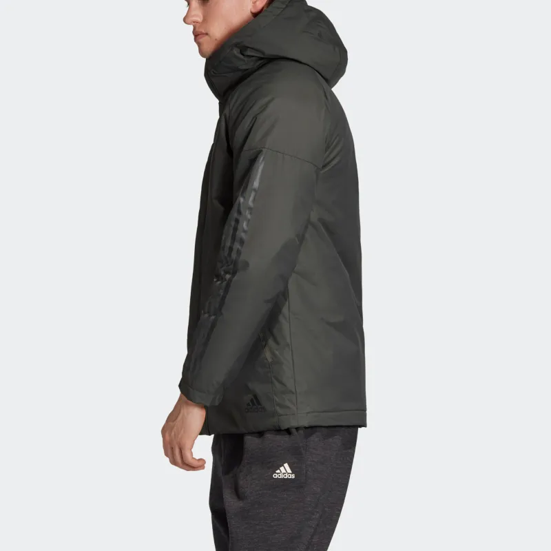 Adidas Puffer Jacket Winter Men's Gray Green-3
