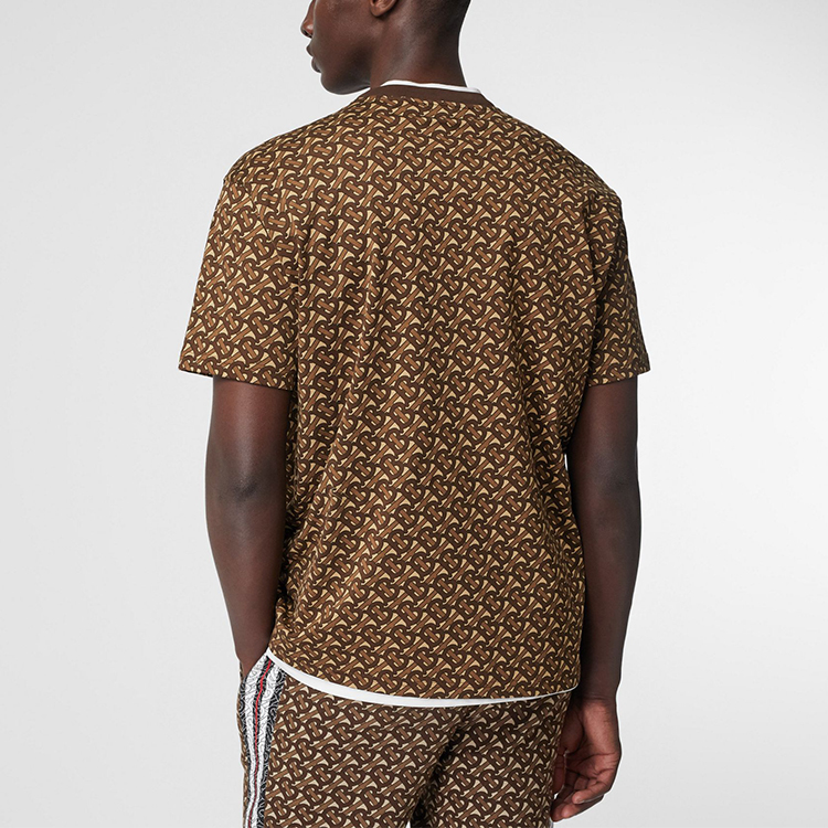 【関税&送料込】Burberry Brown Cotton T-Shirt Burberry logo-print Cotton T-shirt | Brown | FARFETCH