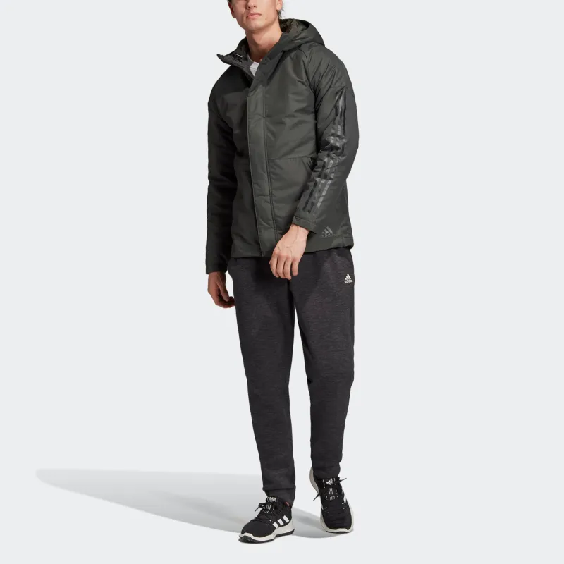 Adidas Puffer Jacket Winter Men's Gray Green-6