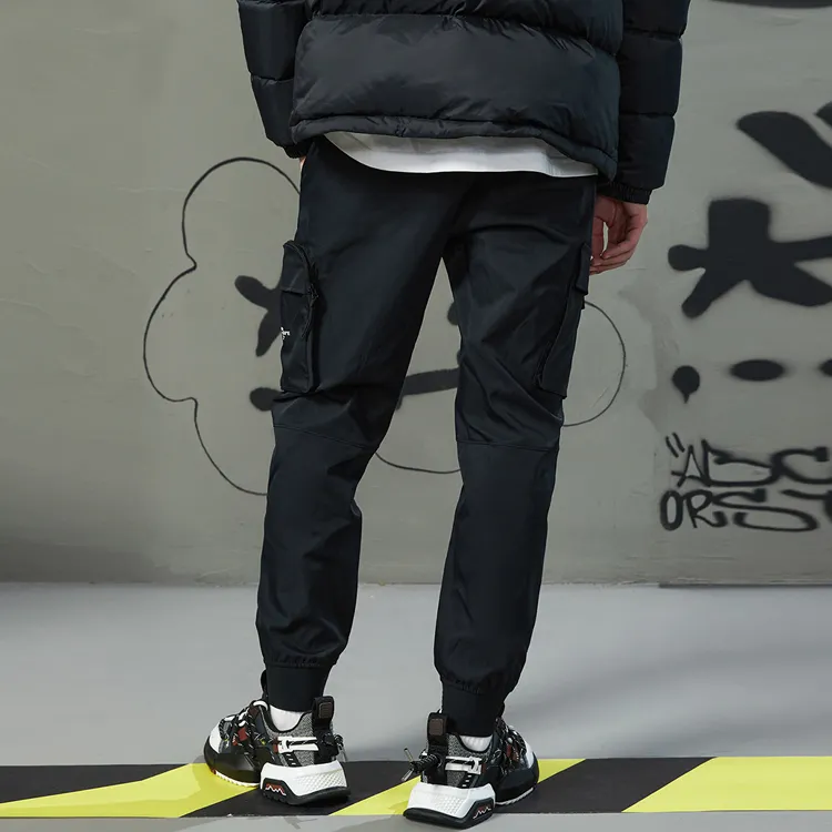 LiNing Cargo Pants Men's New Standard Black-3