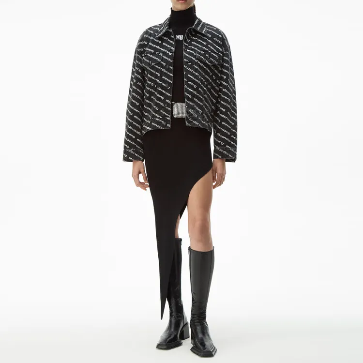 Alexander Wang Falling Back Jacket Grey Aged/White-1
