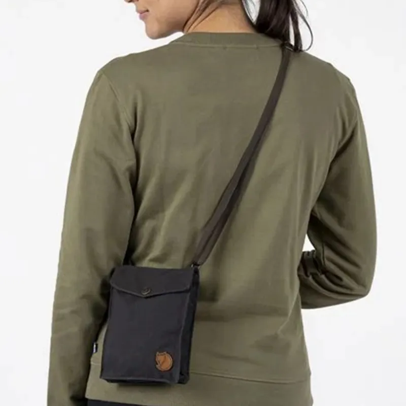 Fjallraven Cotton Crossbody Bag, Shoulder Bag Regular Unisex Black-2