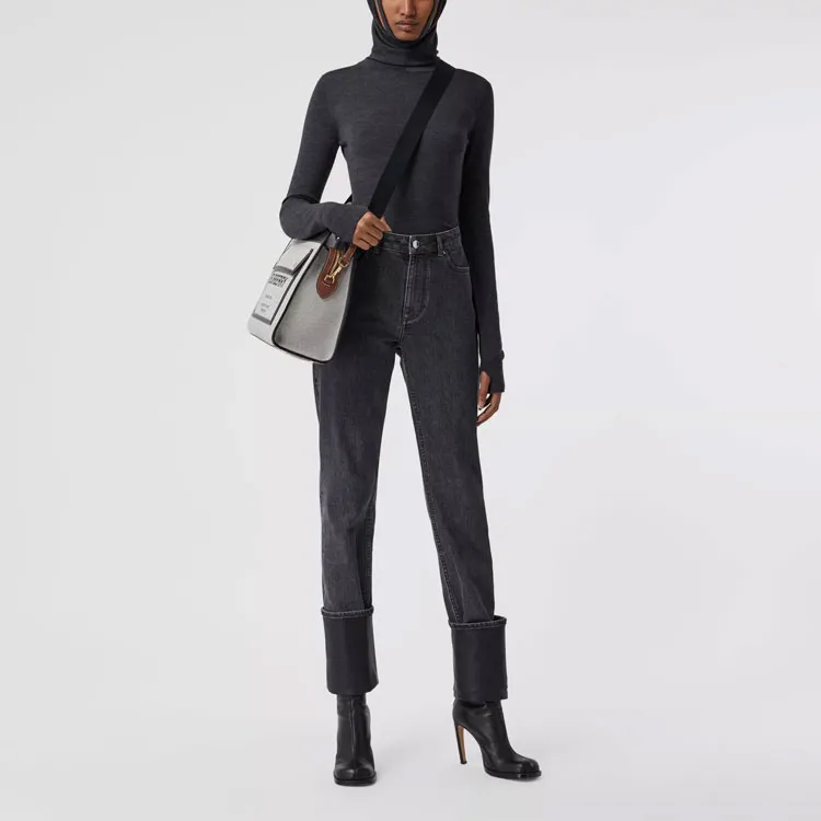 Burberry Sweaters Women's Dark Heather Gray-1