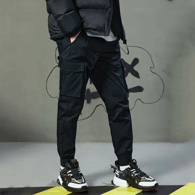 LiNing Cargo Pants Men's New Standard Black-4