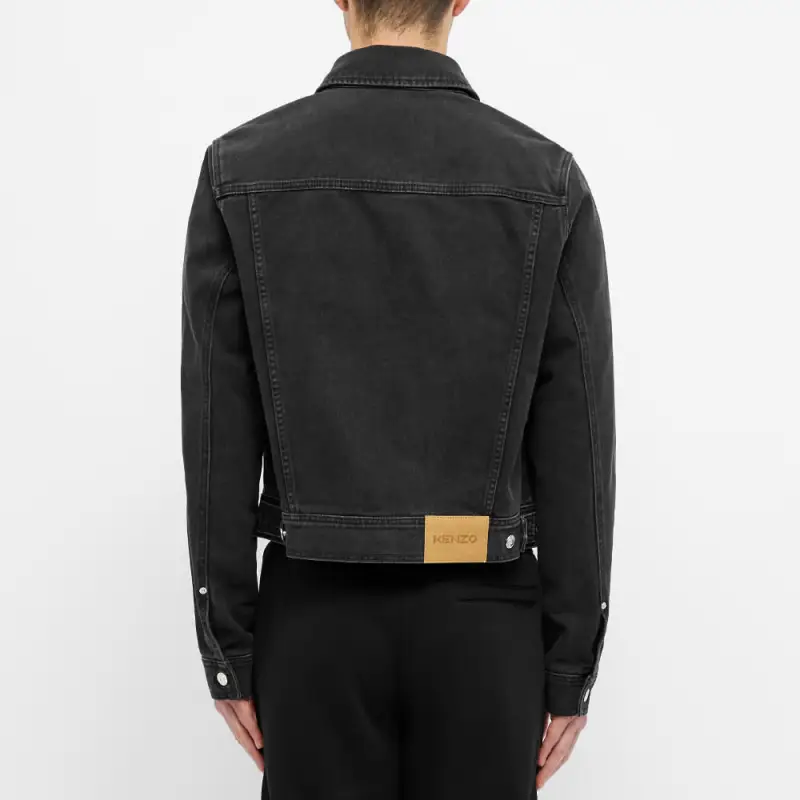 KENZO Denim Jackets Men Black-3