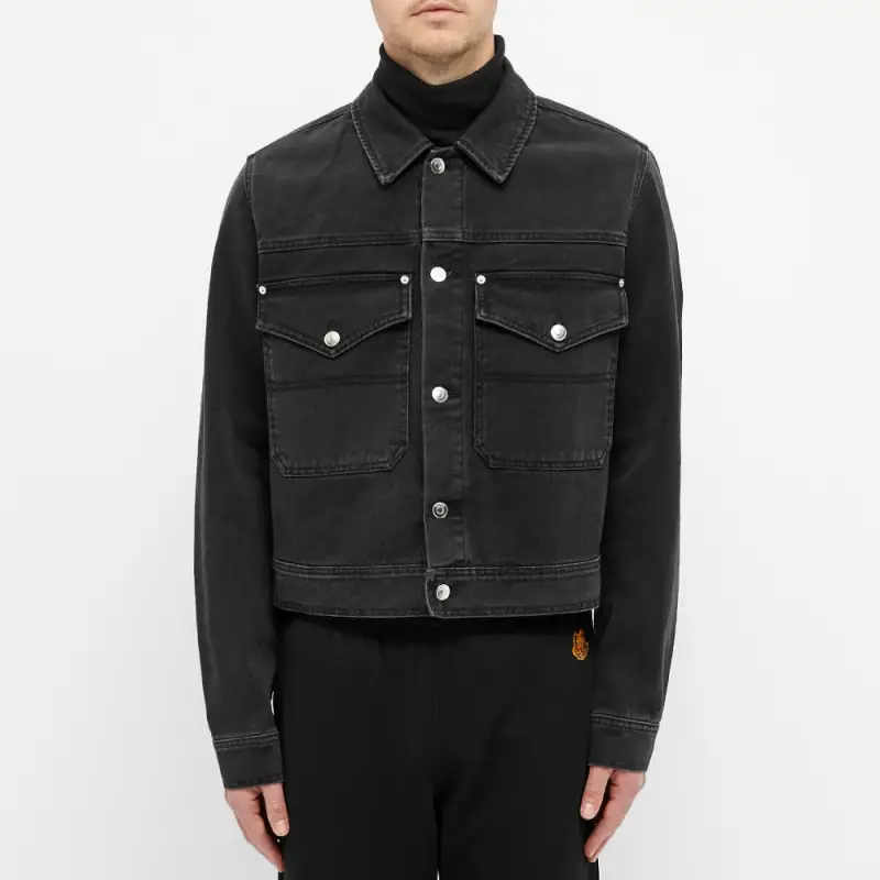 KENZO Denim Jackets Men Black-2